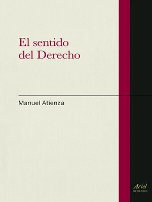 cover image of El sentido del  Derecho
